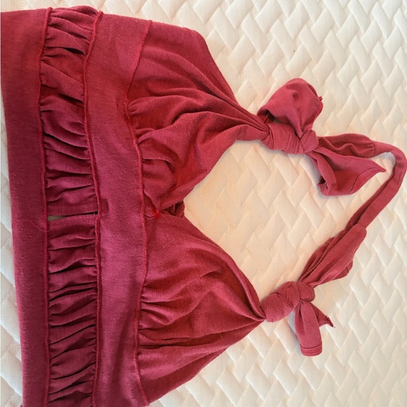 Pink Halter Top with Ruffle Detail - Picture 7 of 7